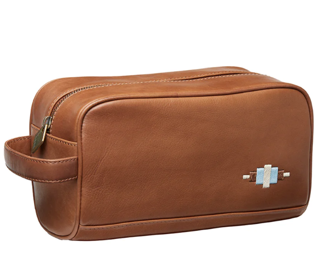 Hombre Washbag - Tan Leather