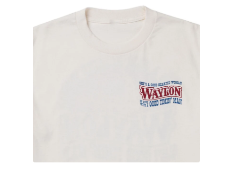 Seager x Waylon Jennings Good Hearted Woman Tee - Vintage White