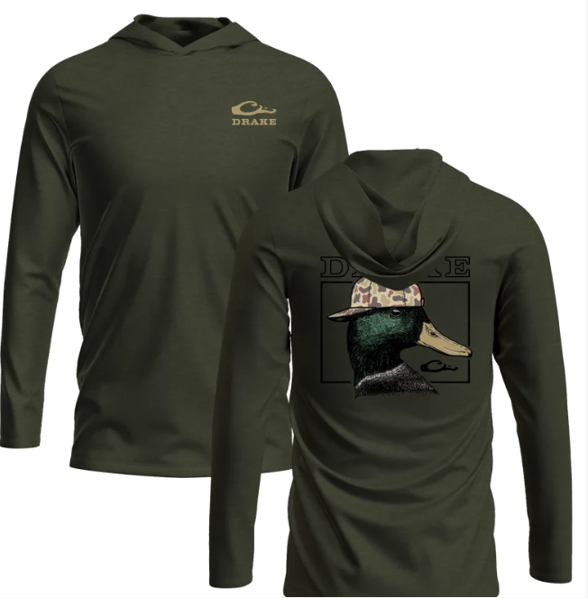 Back Cap Mallard Long Sleeve Graphic Hoodie T-Shirt