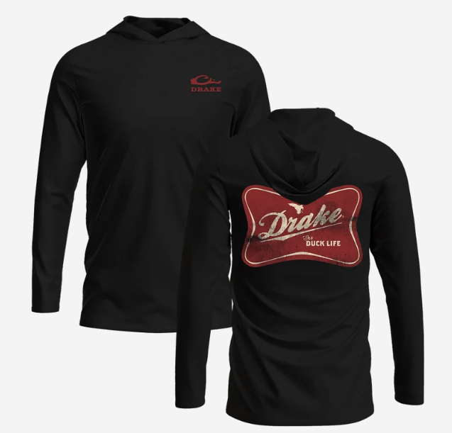 The Drake Life Long Sleeve Graphic Hoodie T-Shirt - Black