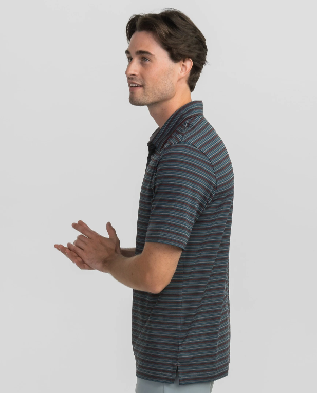 Sawgrass Stripe Polo - Midnight