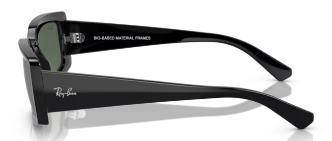 Kiliane Dark Green Lenses on Polished Black Frame