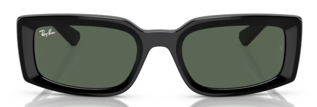 Kiliane Dark Green Lenses on Polished Black Frame