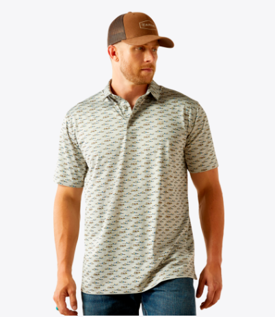 MNS Charger 2.0 Printed Polo- Grey