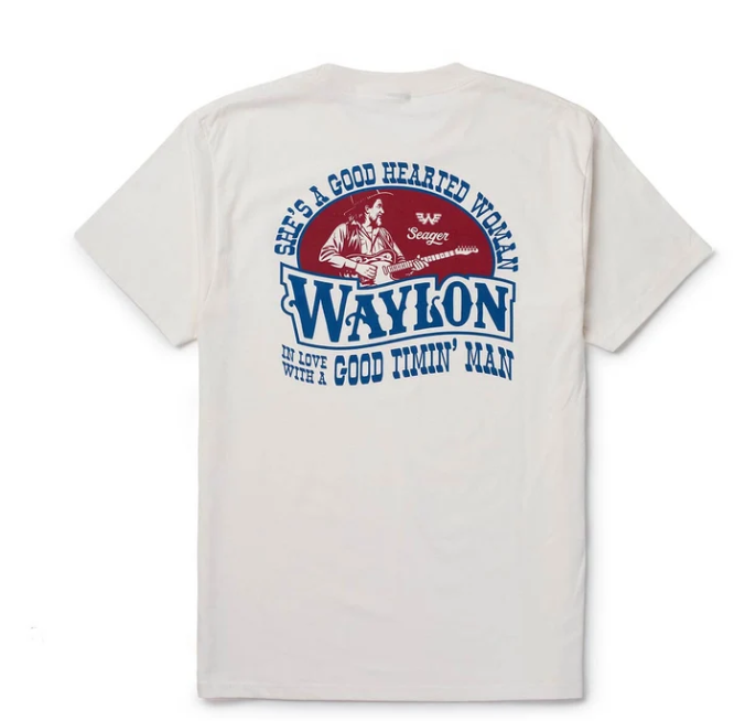 Seager x Waylon Jennings Good Hearted Woman Tee - Vintage White