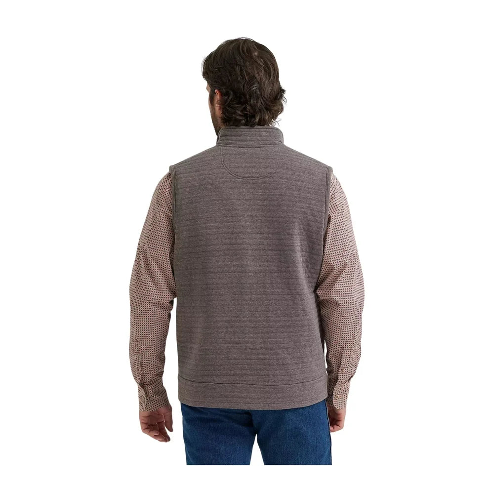 Wrangler Men's George Strait Knit Full Zip Pullover - Brown