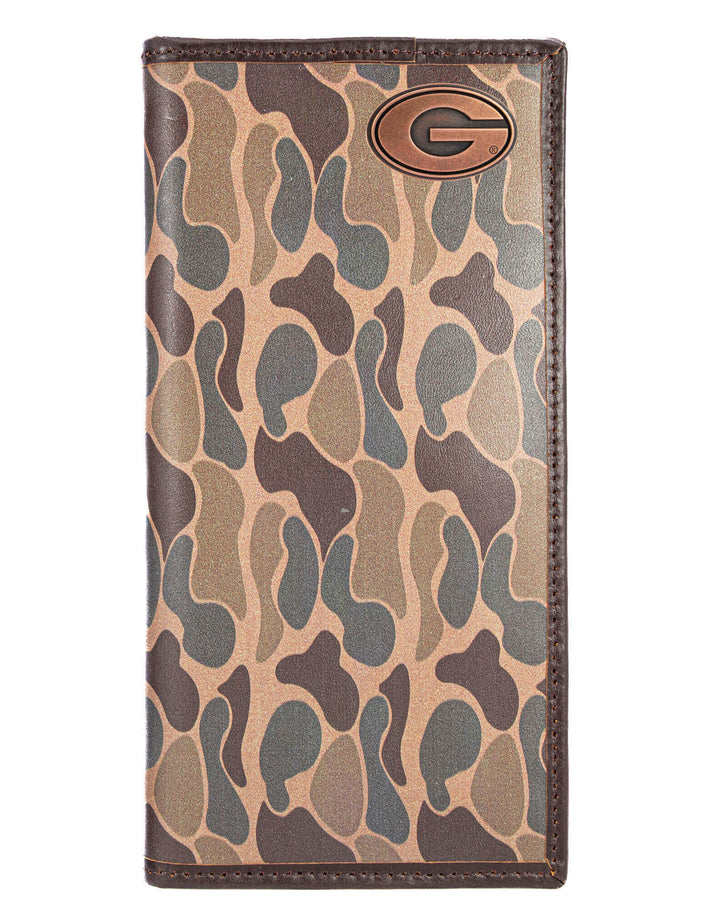 Brown Old School Camo Roper Wallet - Georgia Concho
