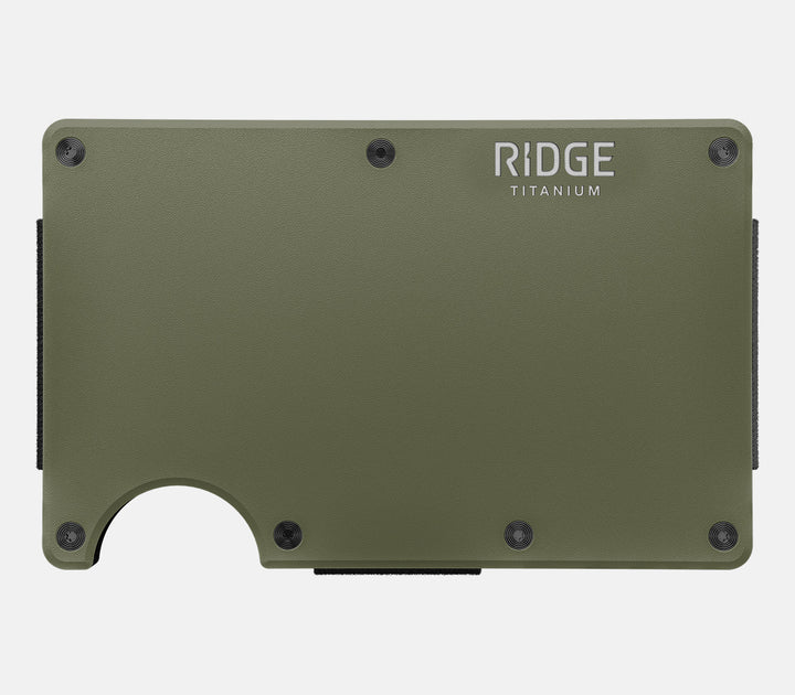 Ridge Wallet - Matte Olive Titanium Money Clip