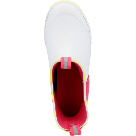 Little Kids Ankle Deck Boot - White/Multi Pink