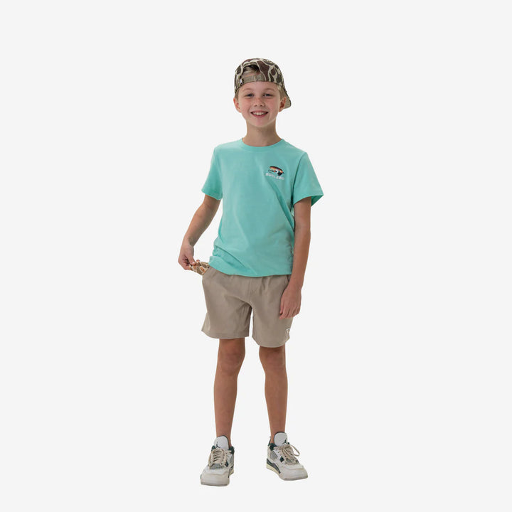 Youth Athletic Short - Heather Khaki - Venado Camo Liner