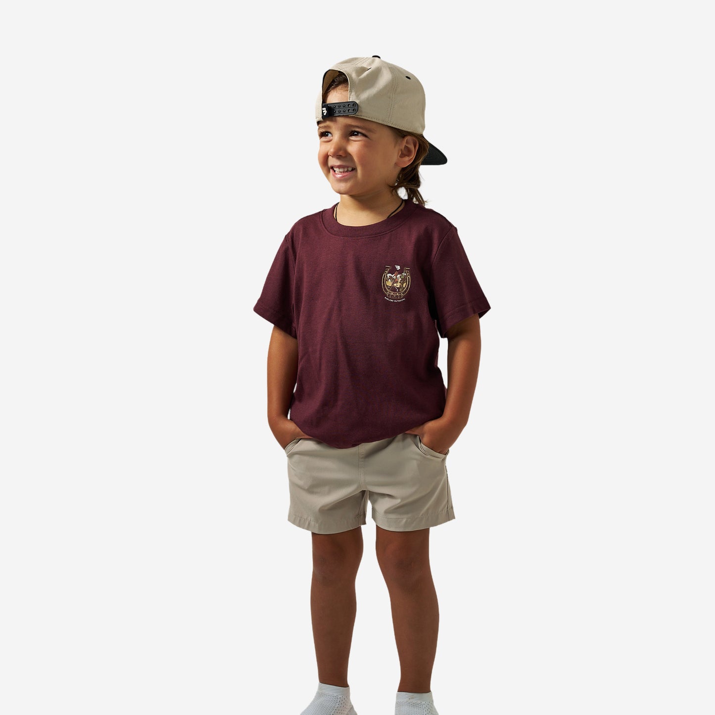 Youth Short Sleeve Tee - Horseshoe - Maroon