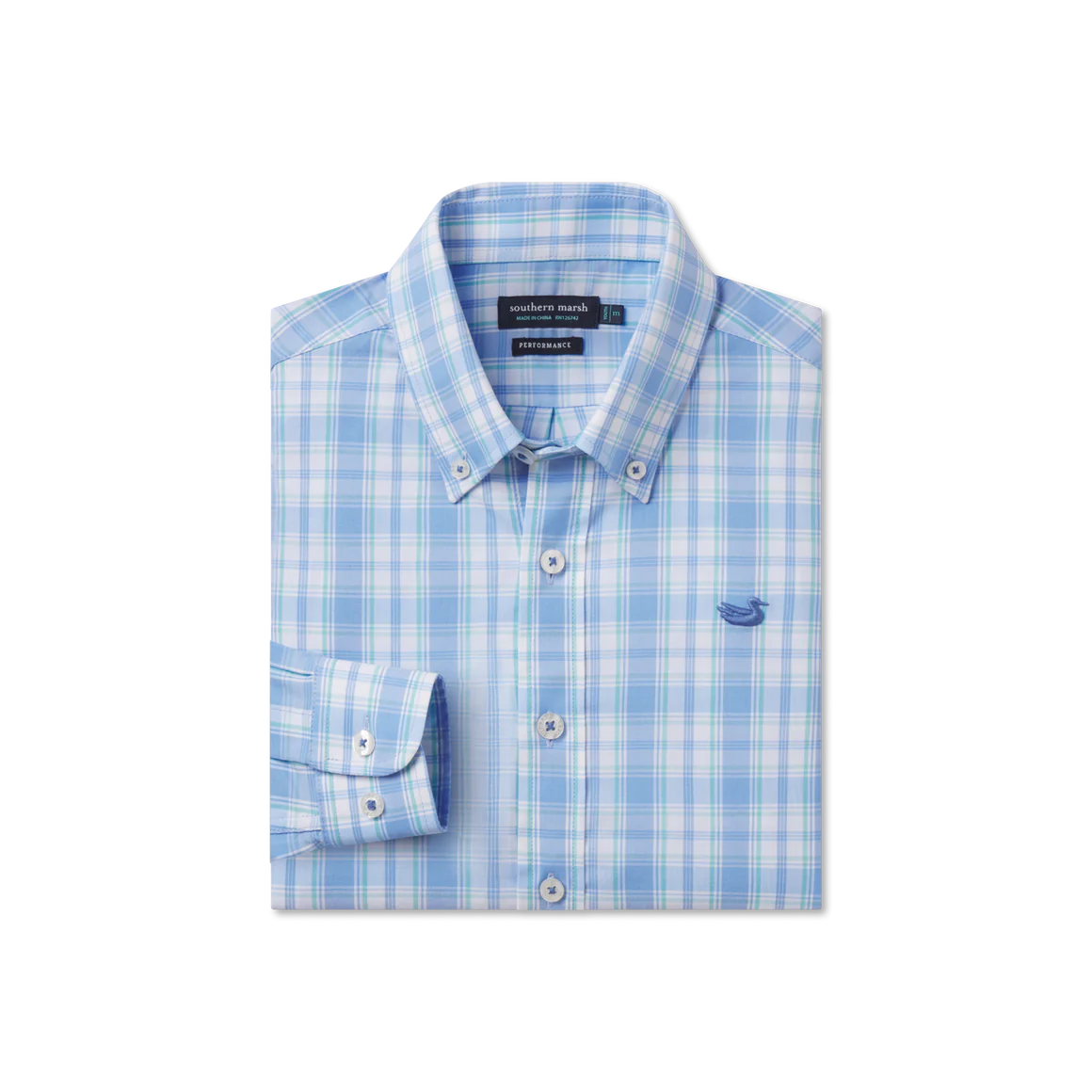 Youth Benton Performance Plaid Dress Shirt