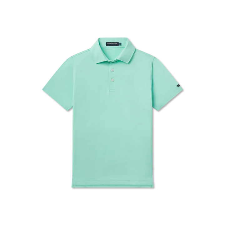 Youth Galway Grid Performance Polo- Antigua Blue