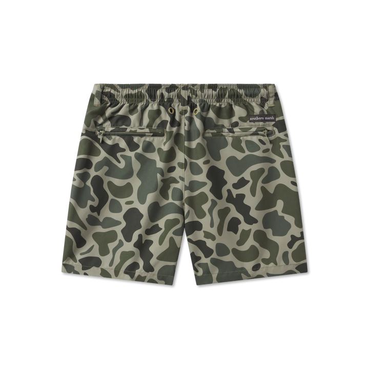 Youth La Costa Lined Swim Trunk - Dark Olive Green Camo