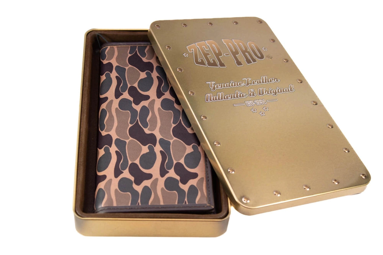 Brown Old School Camo Roper Wallet - Buck Concho