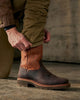 LongHaul Waterproof Square Toe Work Boot - Dark Chocolate & Clay