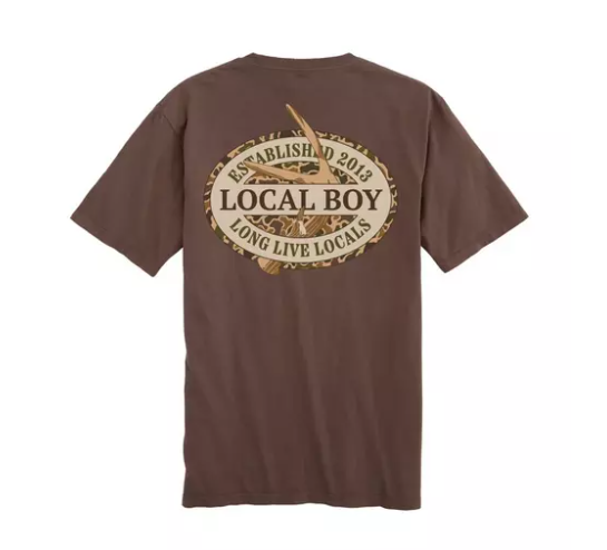 Youth Old School Antler Oval SS Tee - Espresso