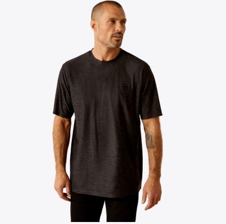 Vertical Gradient Charger T-Shirt - Black