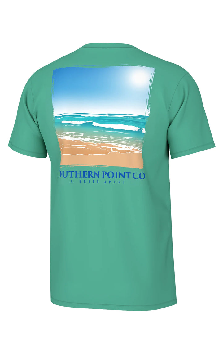 Beach Design Tee - Washed Jade