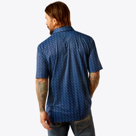 All Over Print Polo - Blue Depths
