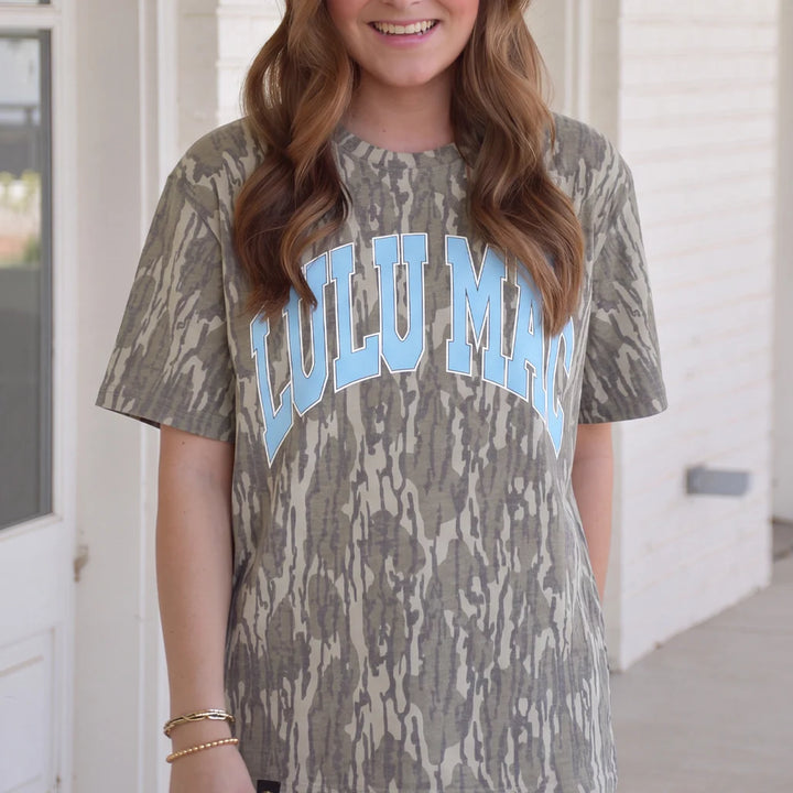 Lulu Mac Bottomland Print Tee w/Light Blue
