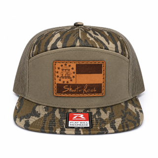Georgia Flag Patch 7 Panel Hat - Mossy Oak Bottomland & Loden