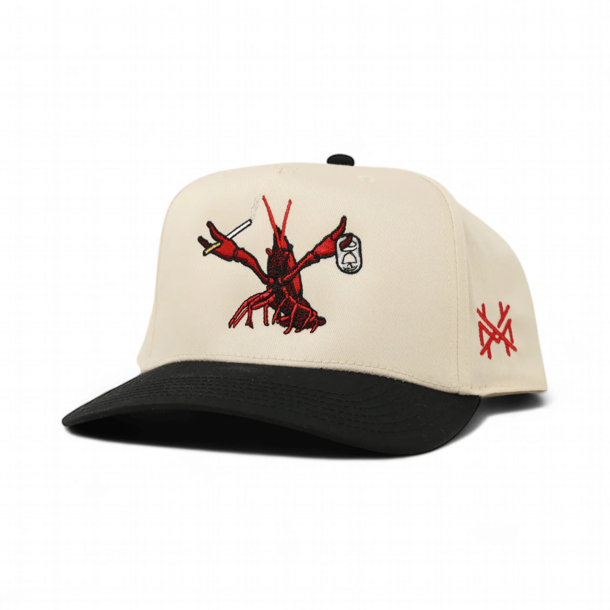 Crawdaddy Snapback Hat - Black & Natural