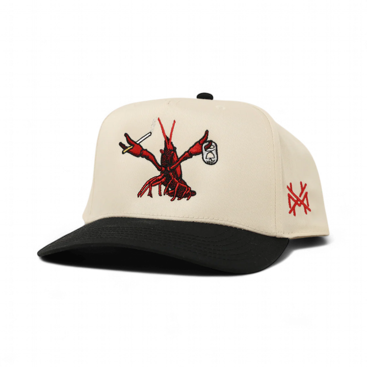 Crawdaddy Snapback Hat - Black & Natural