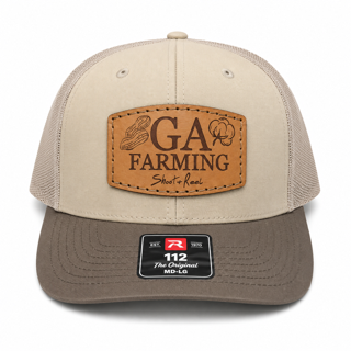 Georgia Farming Patch Trucker Hat - Khaki & Chocolate Chip