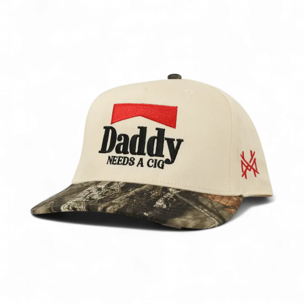 Daddy Needs A Cig Snapback Hat - Mossy Oak Breakup Country & Natural