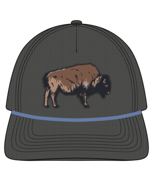 Ensenada Rope Hat Bison - Midnight Gray