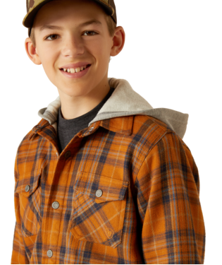 Youth Harvey Retro Shirt Jacket - Pecan
