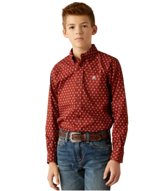 Youth Pax Classic Fit Shirt - Burgundy