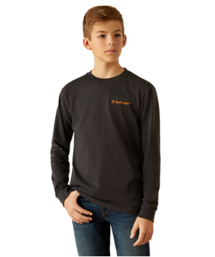 Boy's Wetlands Nature LS T-Shirt - Charcoal Heather