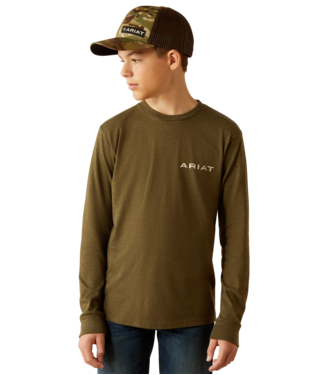 Boy's Ariat Boarded LOTF Hex T-Shirt - Military Heather