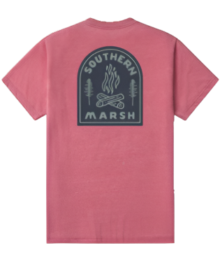 Youth SEAWASH™ Tee - Campfire Badge - Rhubarb