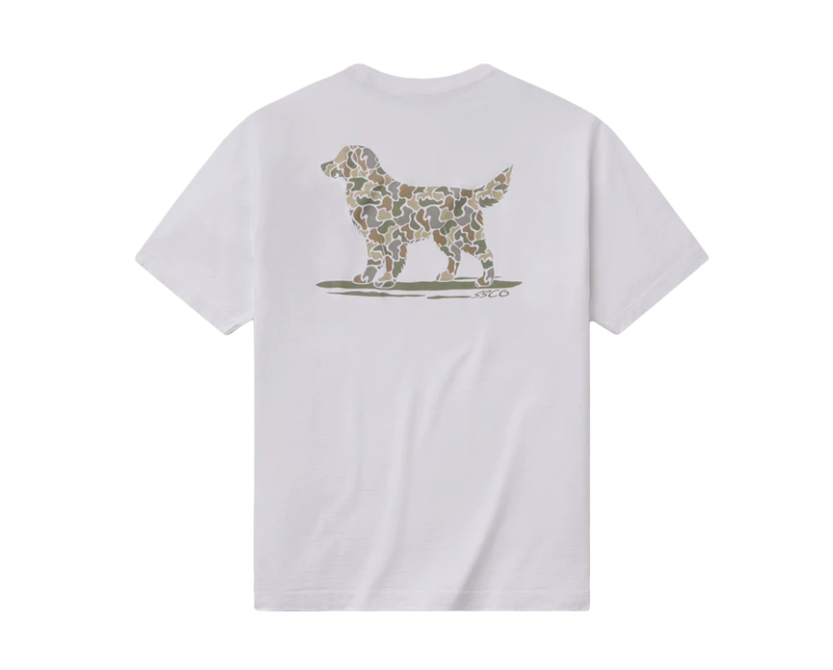 Camo Retriever Tee SS - Bright White