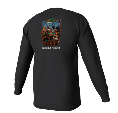 Royal Flush LS Pocket Tee - Black