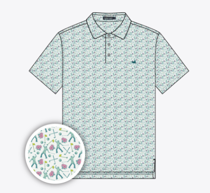 Flyline Performance Polo - Sunday Success - White