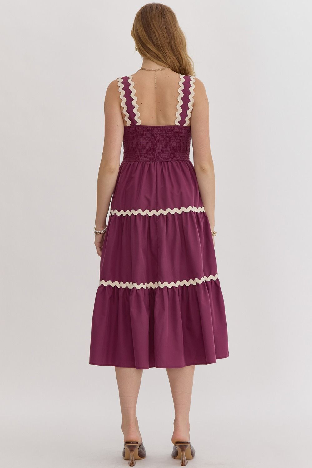 The Doak Midi Dress - Plum