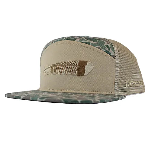 Camo 7 Panel Turkey Feather Hat