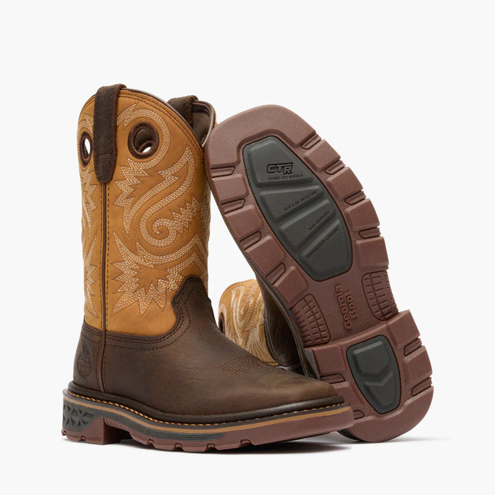Georgia Boot Kid's Carbo-Tec FLX Pull-On Boot in Rust/Brown