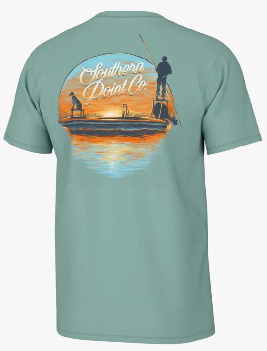 Skiff Skipper Short Sleeve Tee- Emerald Coast