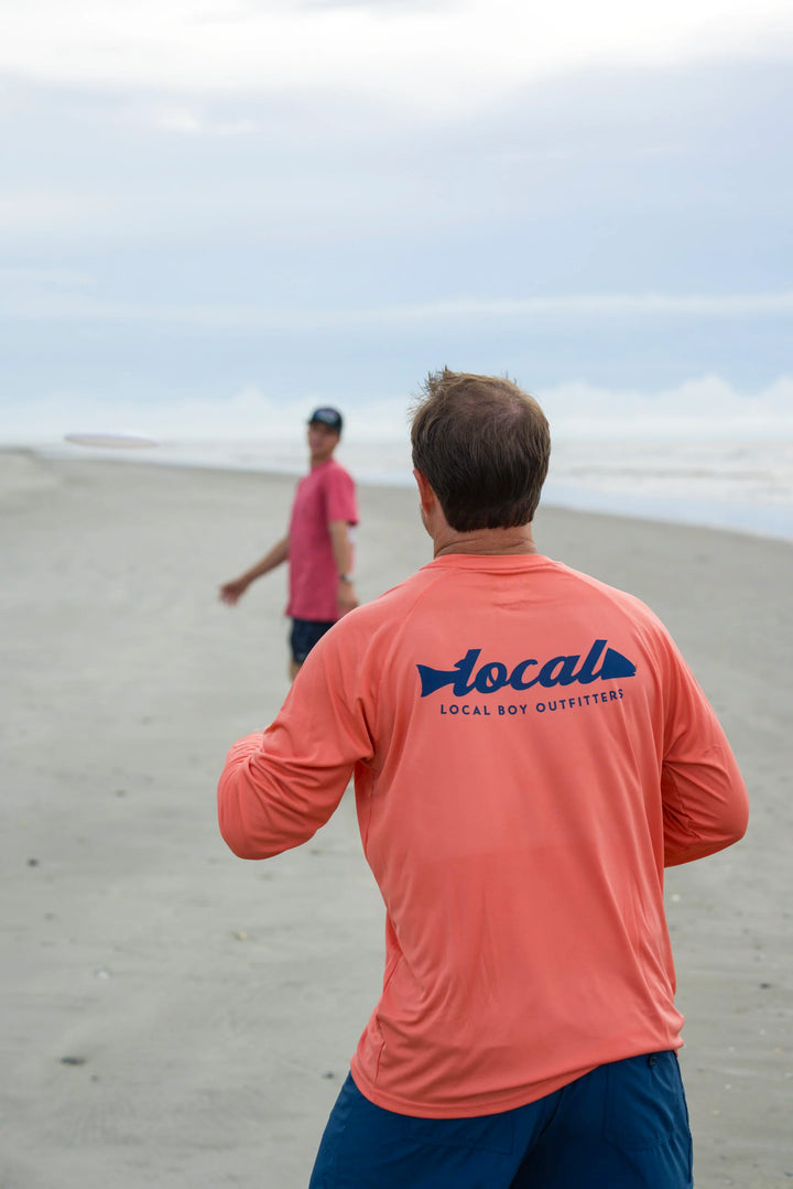 Local Fish Graphic Performance Shirt - Salmon