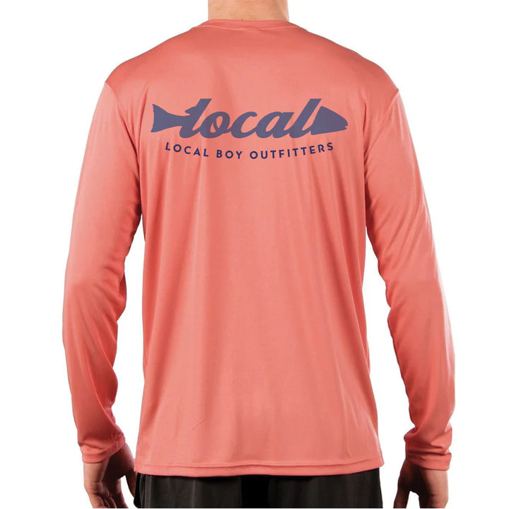 Local Fish Graphic Performance Shirt - Salmon