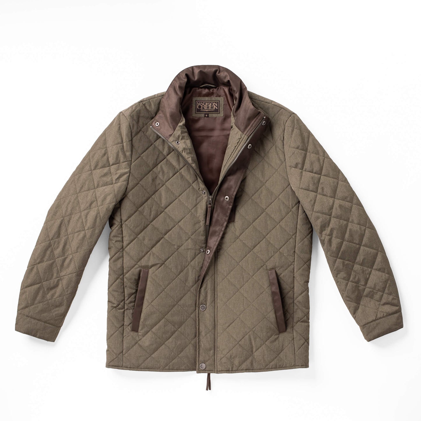 Highlands Diamonds Quilted Nylon Jacket - Olive