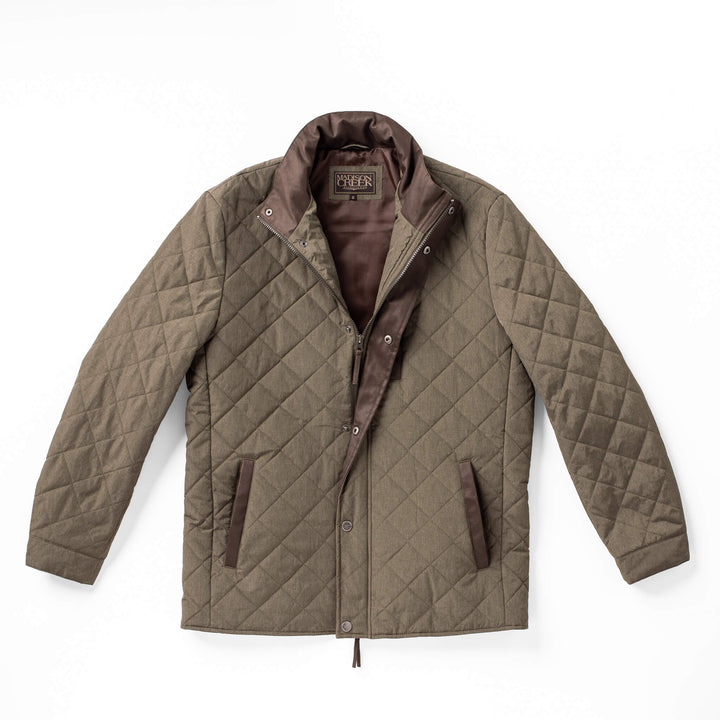 Highlands Diamonds Quilted Nylon Jacket - Olive