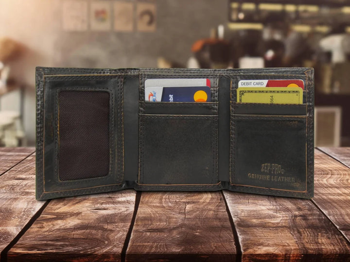 Georgia Bulldogs Men's Trifold Old School Camo Leather Wallet