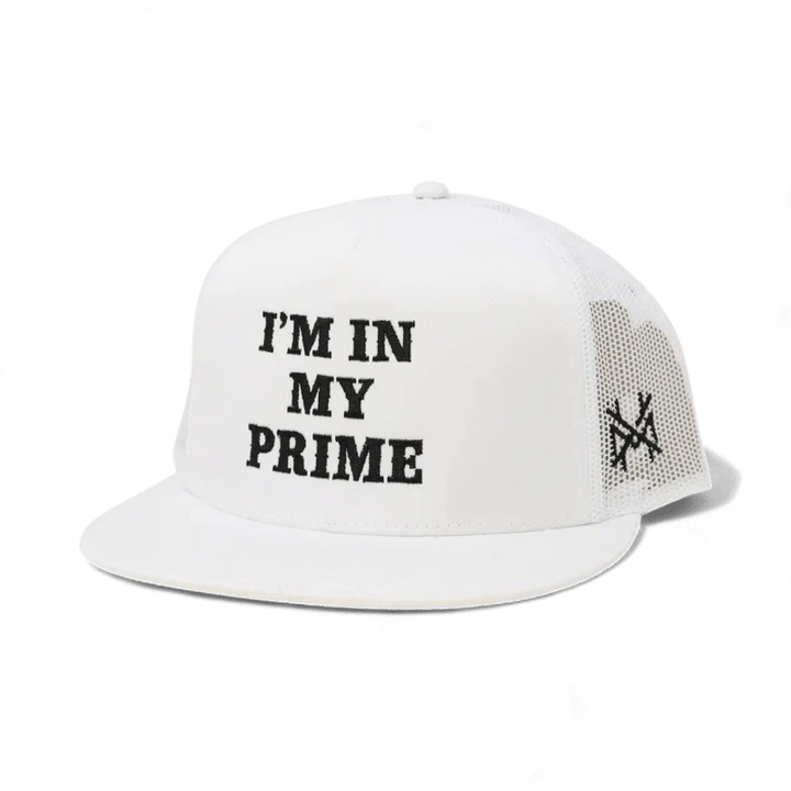 I'm In My Prime Flatbill Snapback Hat - White