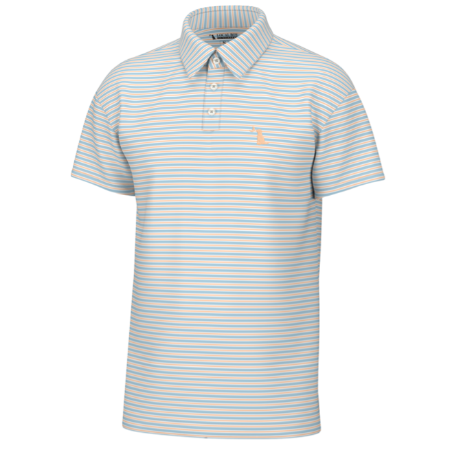 Surfside Polo- Blue/Orange/White